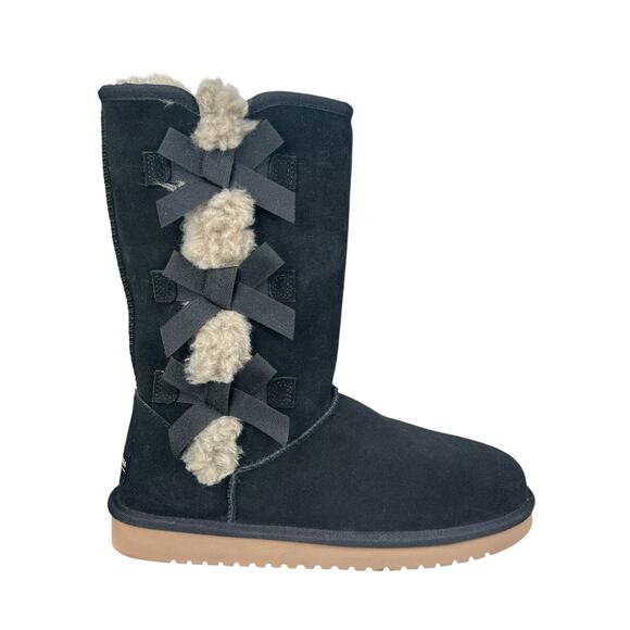 Koolaburra X UGG Women’s Victoria Short Black Suede Winter Boot Size US 8 - Picture 1 of 10